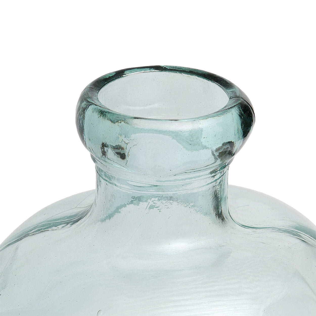 Vase décoratif en verre recyclé bleu H50 cm