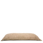 Housse de coussin rectangulaire beige coton - 35x100 cm