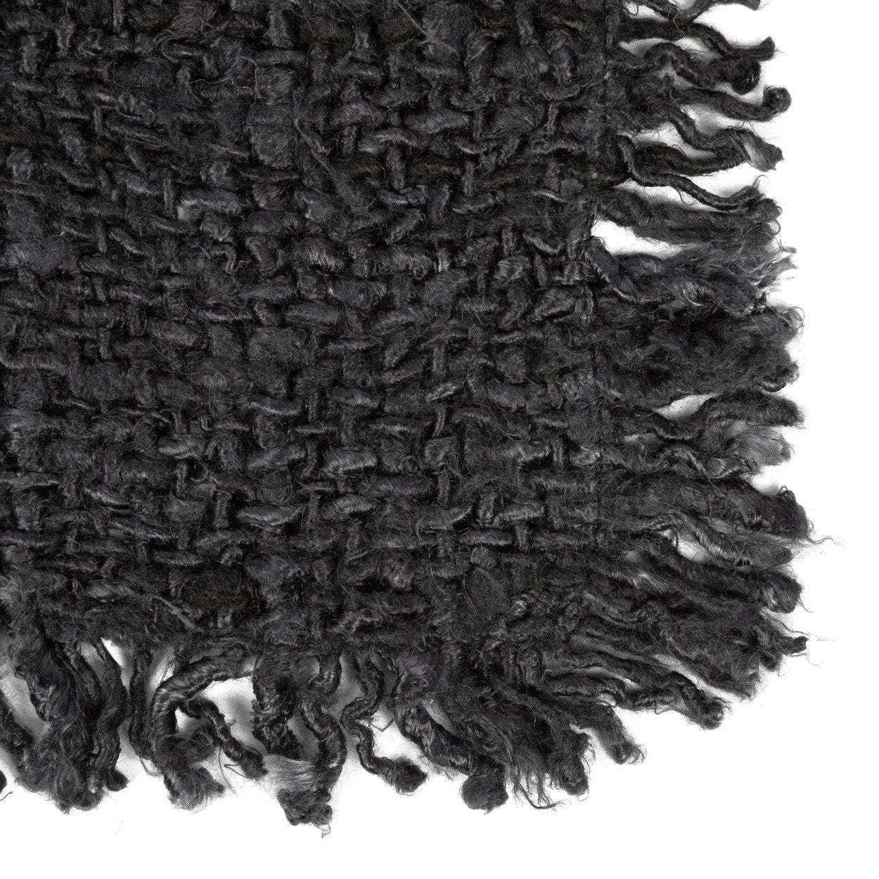 Set de table en coton gaufré noir marine chic et texturé – Set de 4