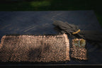 Pochettes à couverts en coton noir cuivre 13x25 cm – Lot de 4