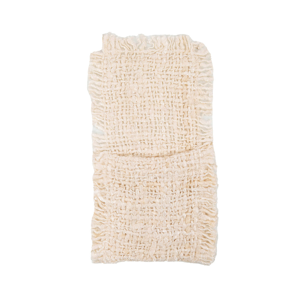 Pochettes à couverts en coton doux crème 13x25 cm – Lot de 4