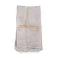 Serviettes de table en lin naturel beige – Lot de 4