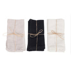 Serviettes de table en lin naturel beige – Lot de 4