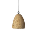 Suspension en papier mâché beige artisanal pour coin repas – Ø30 cm