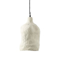 Suspension en papier mâché blanc sculpturale – H46 cm