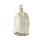 Suspension en papier mâché blanc sculpturale – H46 cm