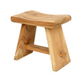 Tabouret en bois de Suar rectangulaire – Finition naturelle – 50x30 cm