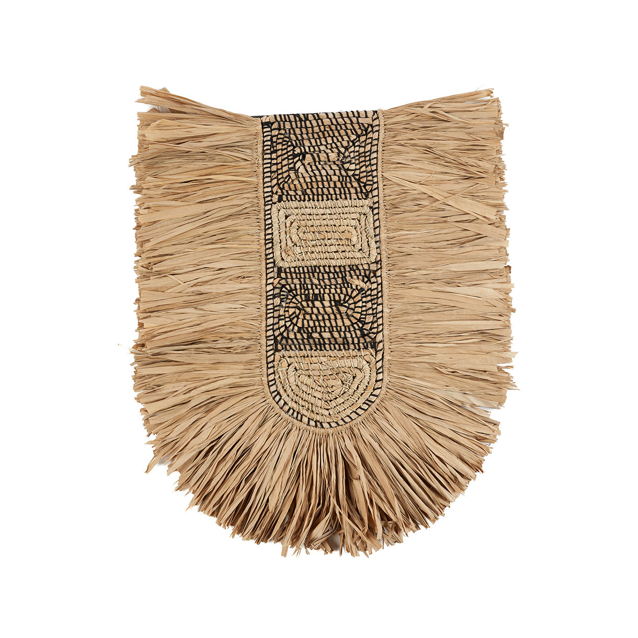 Décoration murale en herbe naturelle tressée 85x78 cm