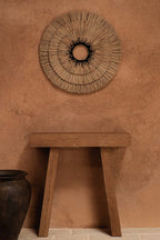 Déco mural en herbe mengdong et coton noir 75x75 cm