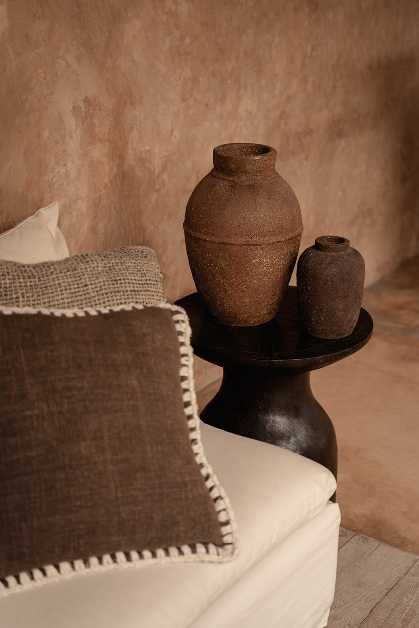 Vase amphore en terre cuite terracotta patinée – H40 cm - L