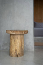Table d’appoint en bois de Suar naturel 45x30 cm