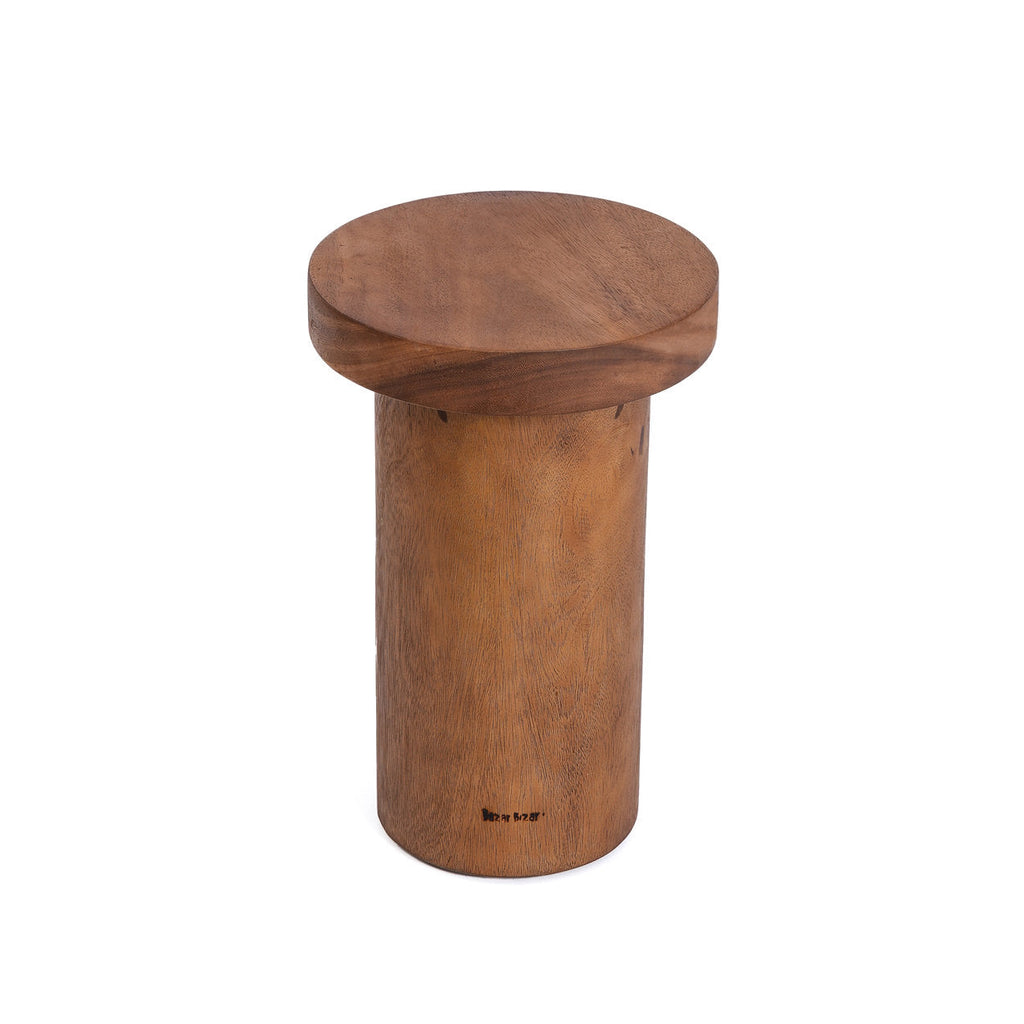 Table d’appoint en bois de Suar naturel 45x30 cm