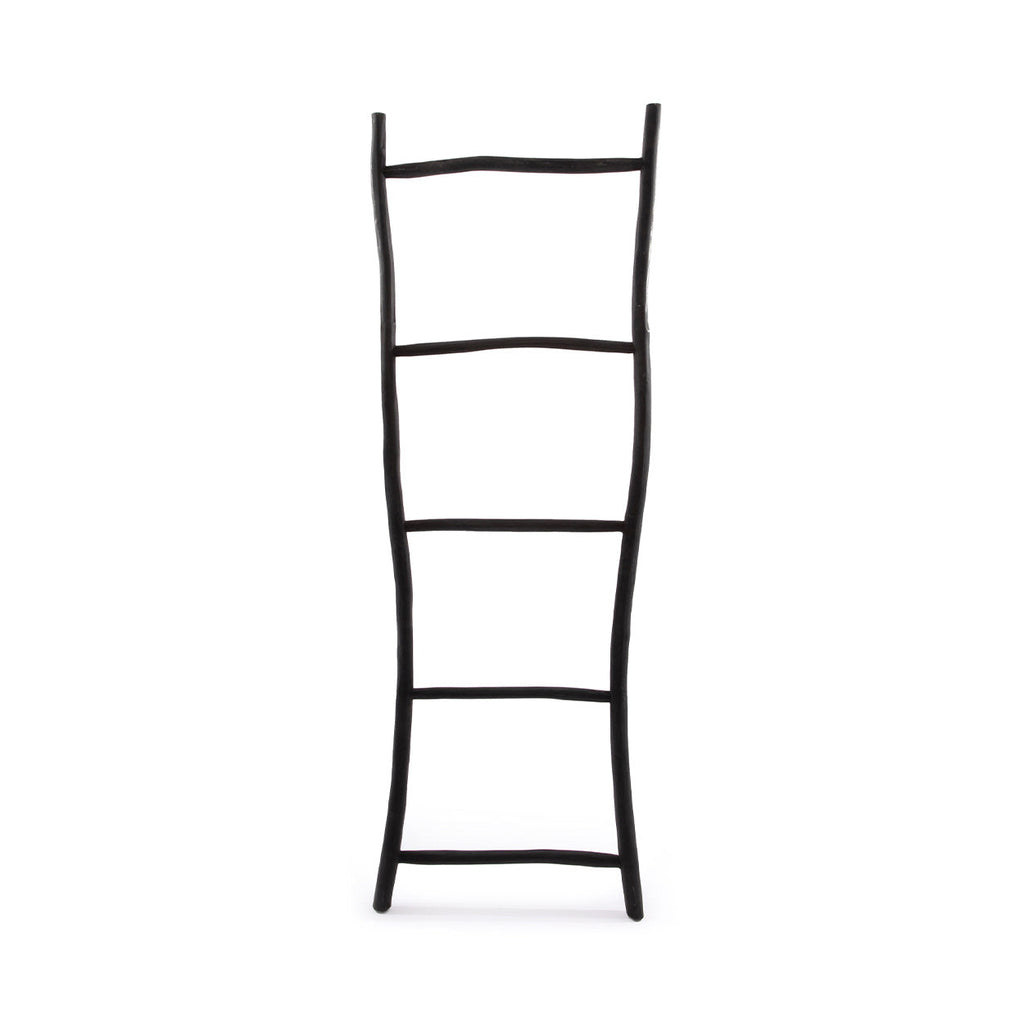 Échelle décorative en teck noir 165 cm pour serviettes