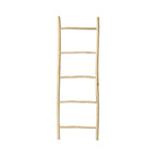 Échelle décorative en teck naturel – Structure asymétrique – H165 cm