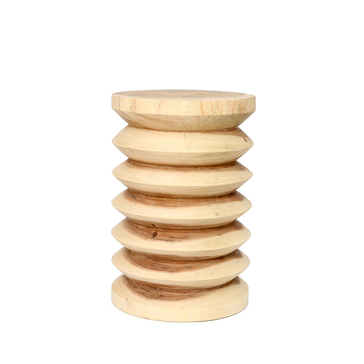 Tabouret en bois massif de Suar naturel 45 cm