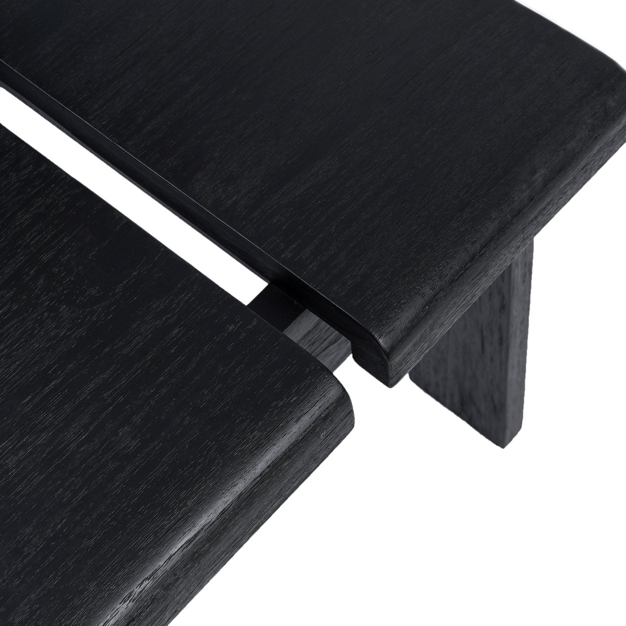 Chaise en bois noir – Teck – 57x50 cm