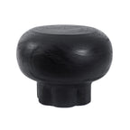 Table basse ronde en bois de suar noir forme champignon – Ø60 cm