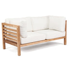 Canapé modulaire 2 places en teck recyclé naturel 160cm