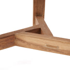 Table basse ronde en bois de teck recyclé naturel pour salon – Ø60 cm