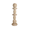 Lampadaire rotin sculpture totem beige pour salon – H175 cm