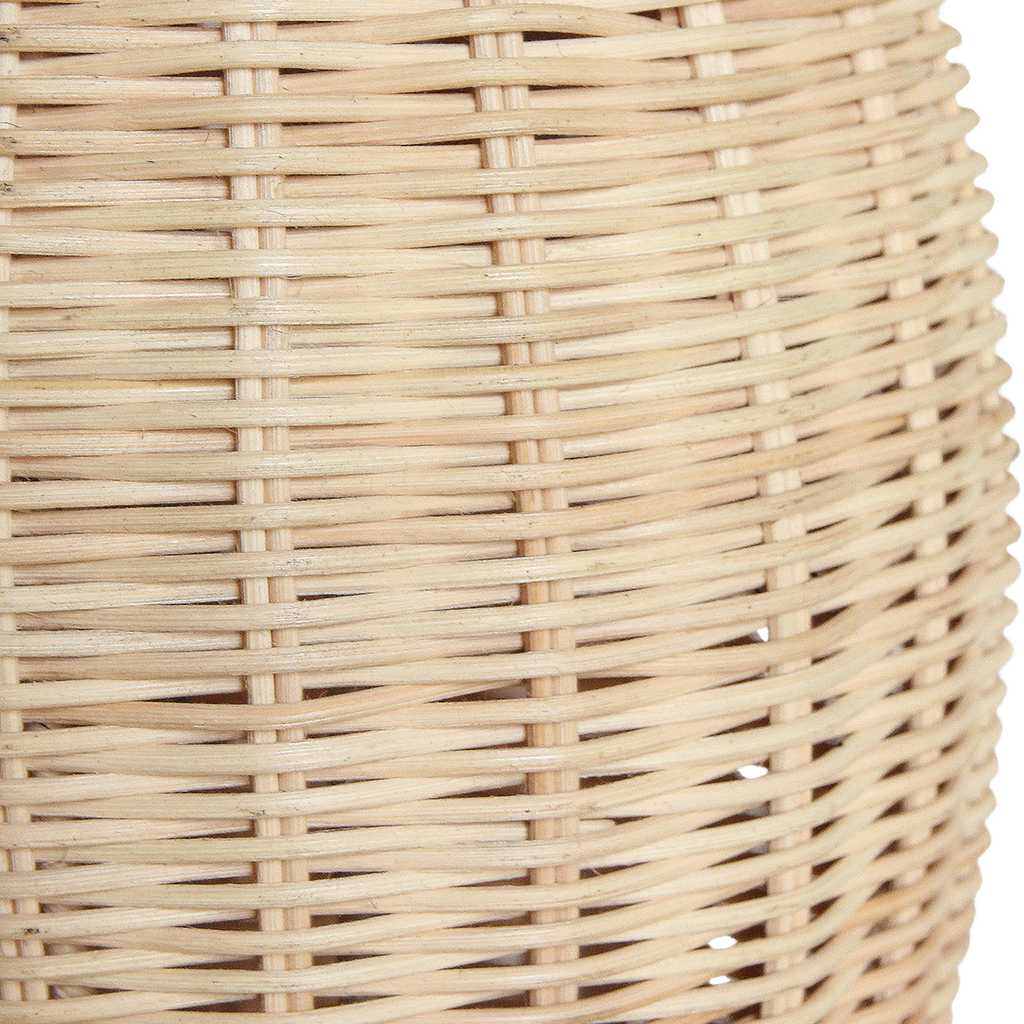 Lampadaire rotin sculpture totem beige pour salon – H175 cm