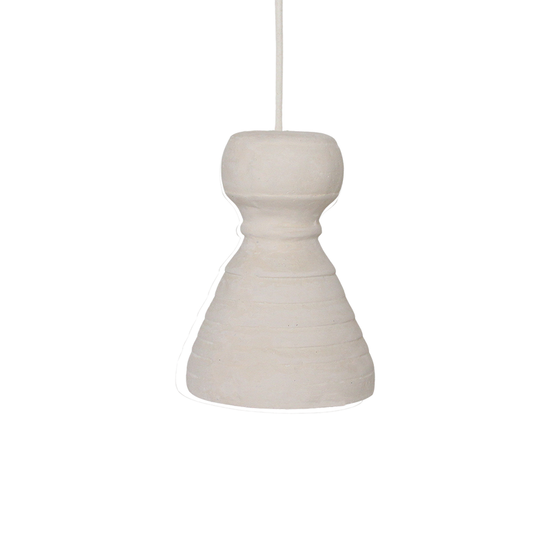 Suspension organique blanche mat pour intérieur écoresponsable – 15x20 cm