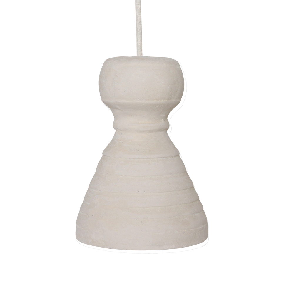 Suspension organique blanche mat pour intérieur écoresponsable – 15x20 cm