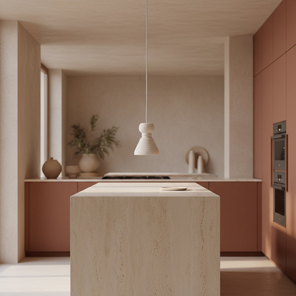 Suspension organique blanche mat pour intérieur écoresponsable – 15x20 cm