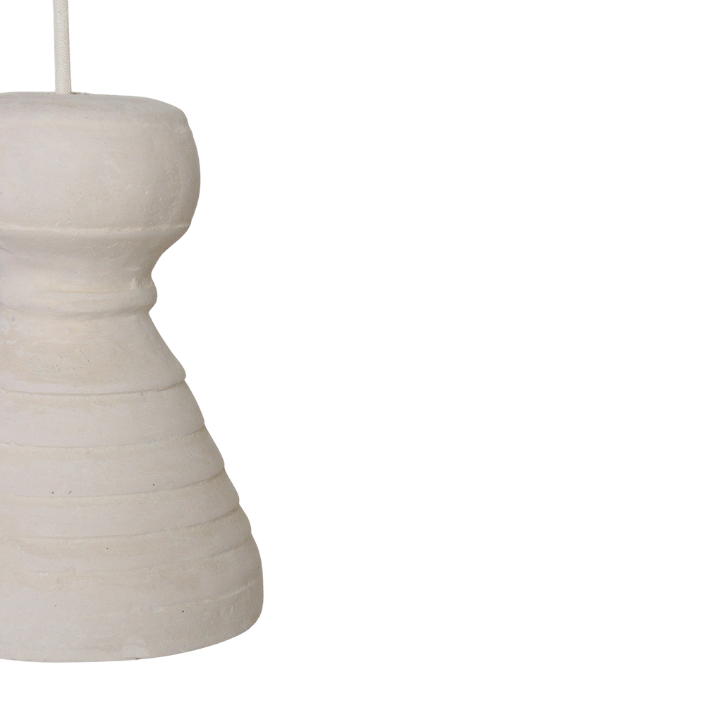 Suspension organique blanche mat pour intérieur écoresponsable – 15x20 cm