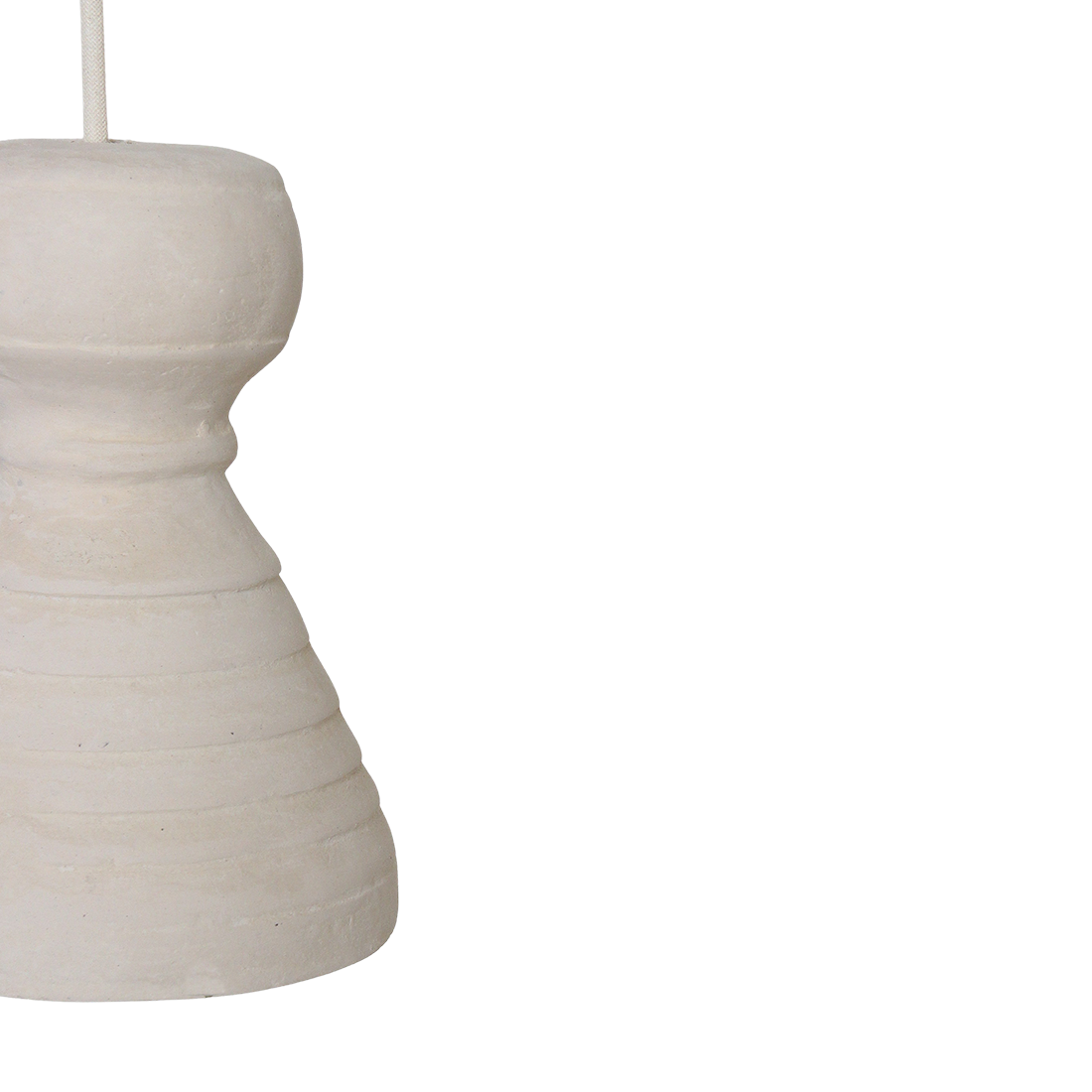 Suspension organique blanche mat pour intérieur écoresponsable – 15x20 cm