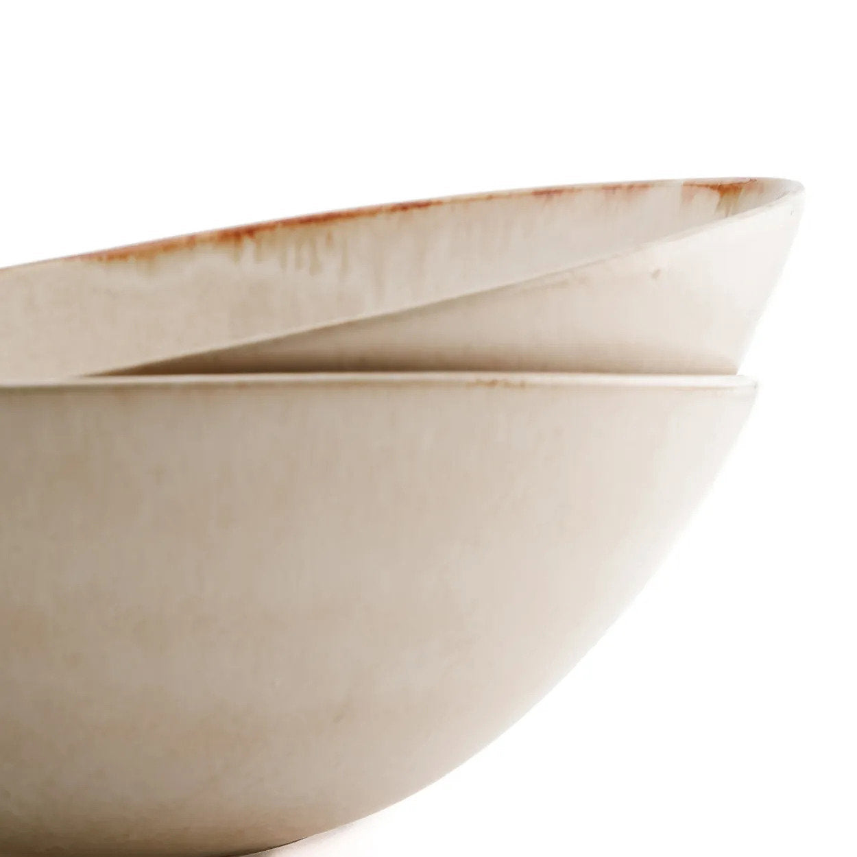 Bol en céramique rond – Blanc cassé - Ø27 cm