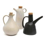 Bouteille en céramique blanche pour huile d’olive 16 cm