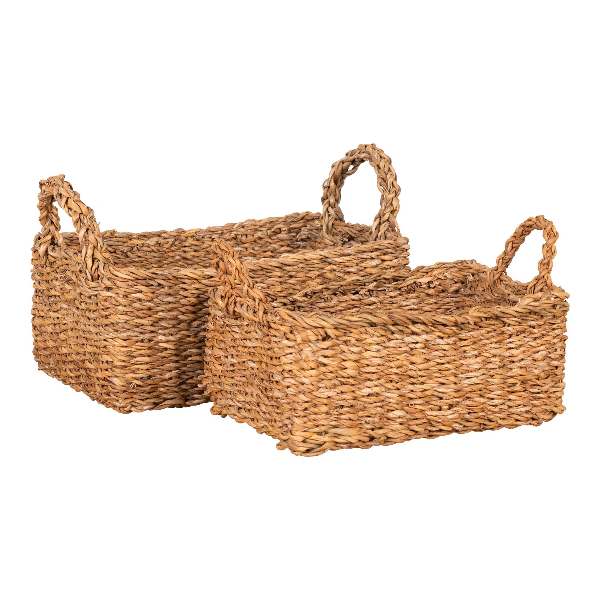 Paniers en herbe de mer naturelle – lot de 2 tressés