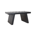 Table basse en bois de manguier noir sculpté rectangulaire – 40x25 cm