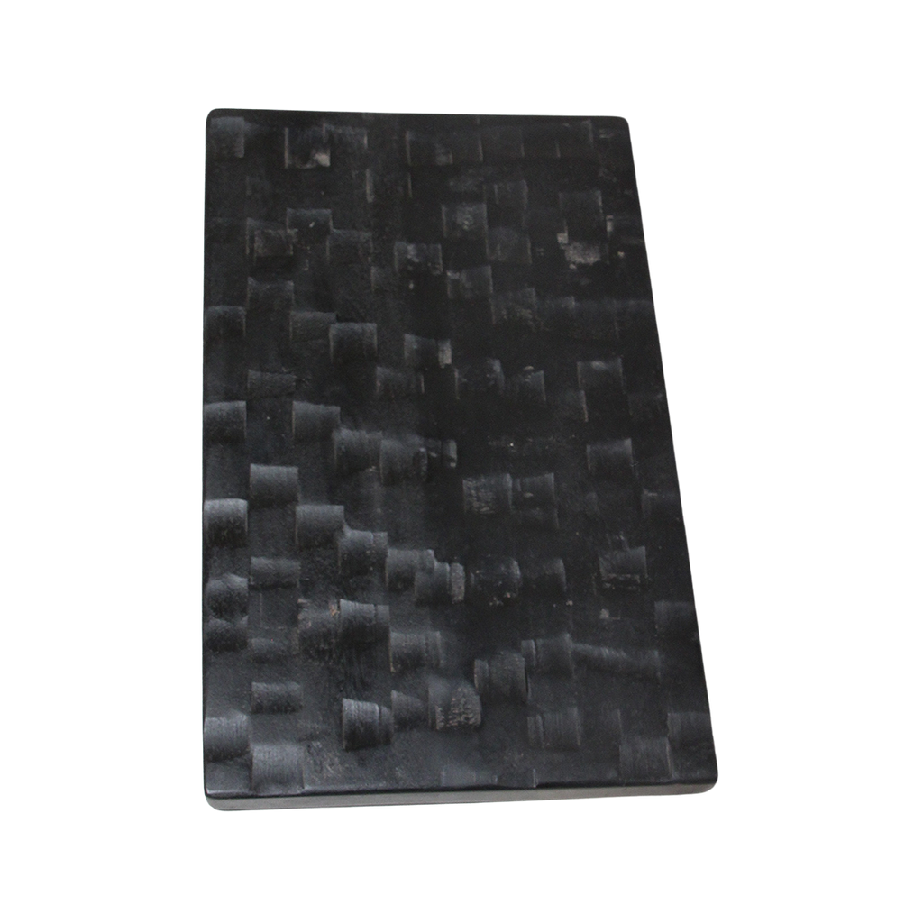 Table basse en bois de manguier noir sculpté rectangulaire – 40x25 cm