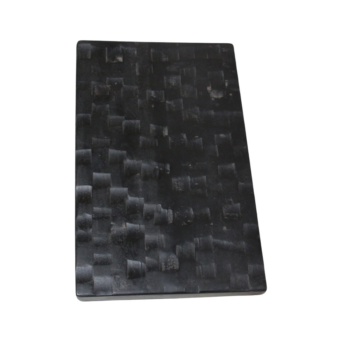 Table basse en bois de manguier noir sculpté rectangulaire – 40x25 cm