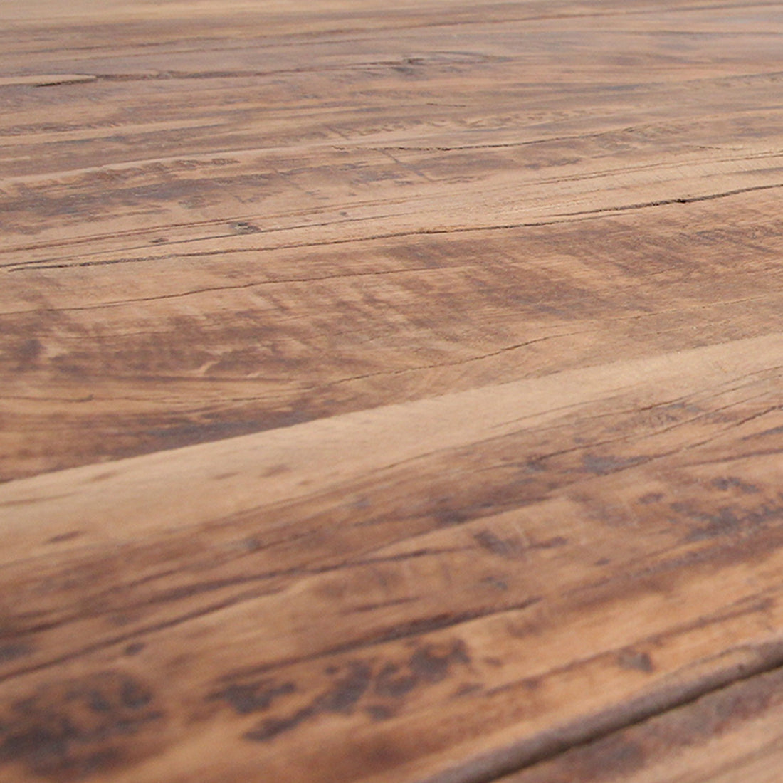Table à manger en teck recyclé avec pieds trapézoïdaux – 240x90 cm