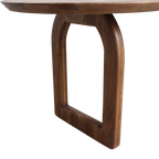 Table à manger en bois de manguier arrondie marron – 180x90 cm
