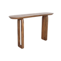 Console murale en bois de manguier brun pieds sculptés – 140x35 cm