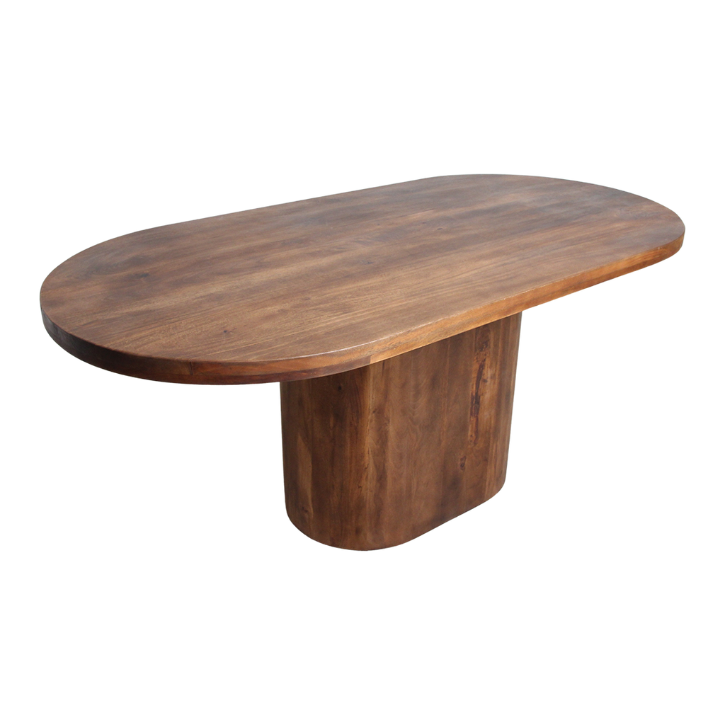 Table à manger ovale en bois de manguier brun chaleureux – 200x110 cm