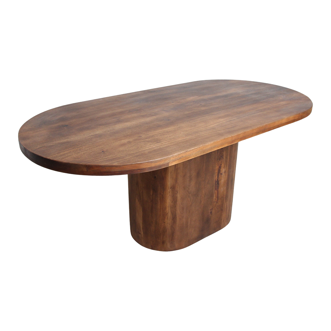 Table à manger ovale en bois de manguier brun chaleureux – 200x110 cm
