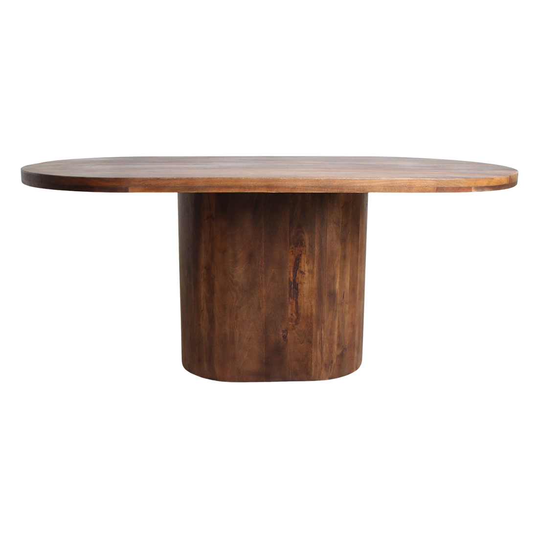 Table à manger ovale en bois de manguier brun chaleureux – 200x110 cm