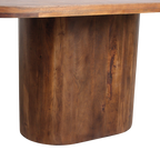 Table à manger ovale en bois de manguier brun chaleureux – 200x110 cm