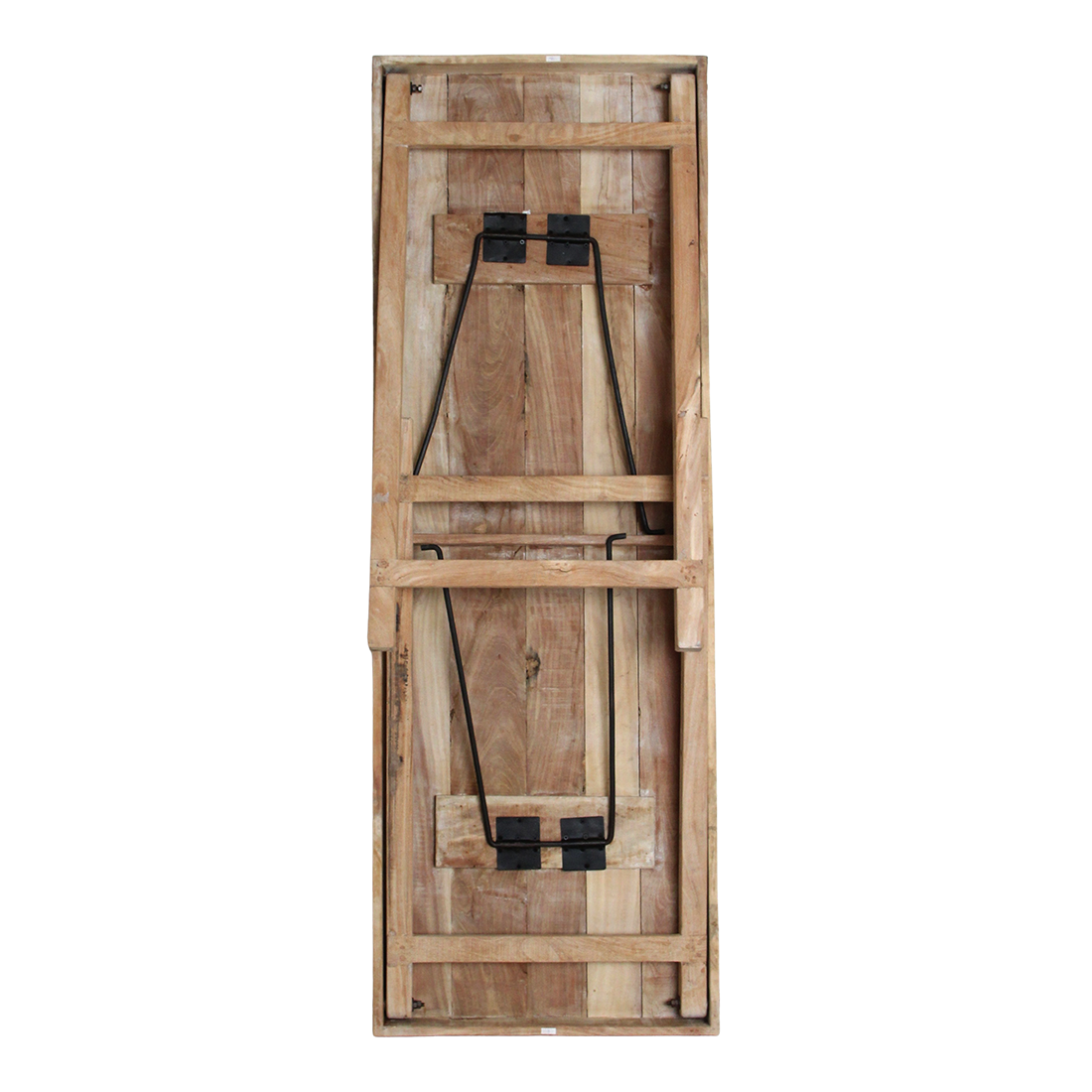 Table bar pliante bois recyclé beige intérieur/extérieur – 170x60 cm