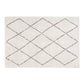 Tapis losanges noir et blanc fond blanc