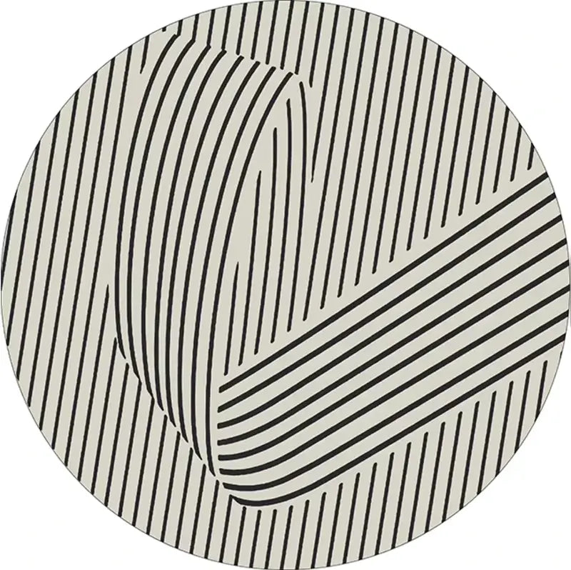 Tapis bohème noir blanc zébré fon blanc