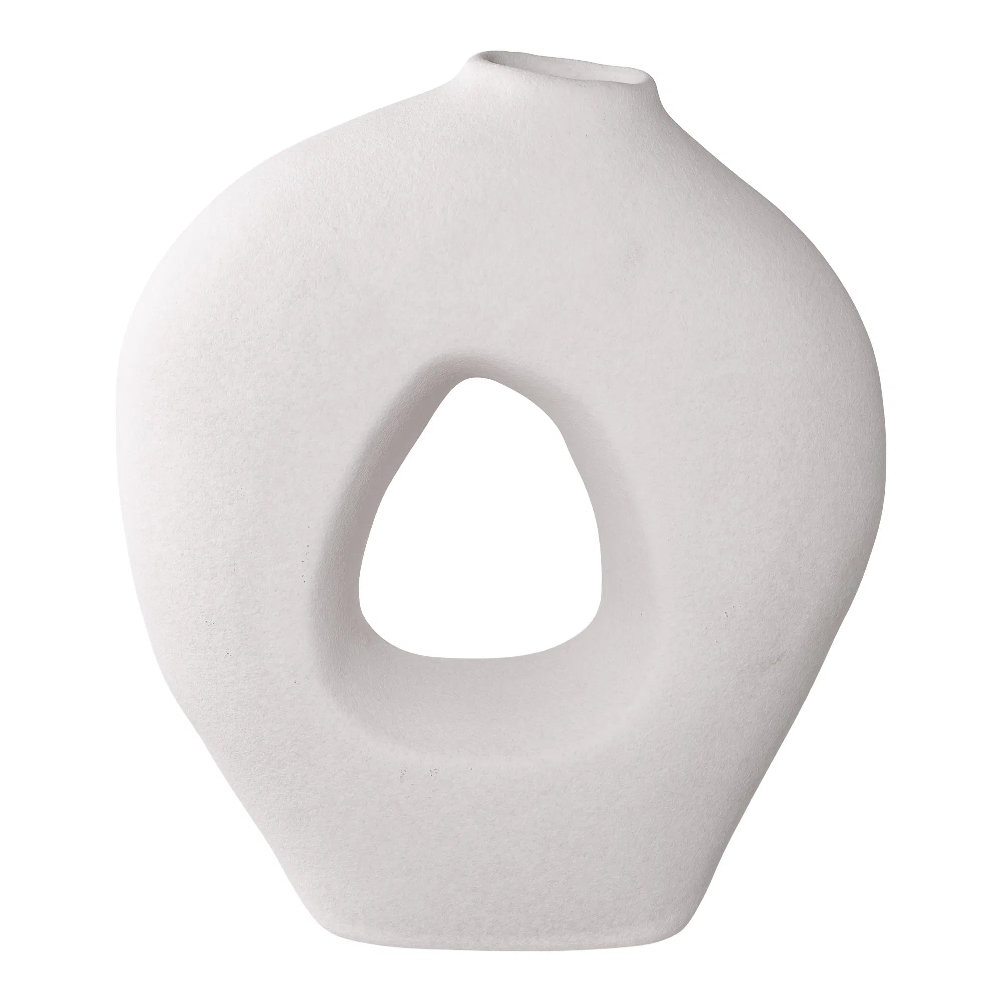Vase en céramique blanc 28 cm décoration intérieure