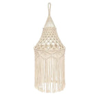 Abat-jour boheme tisse coton fond blanc