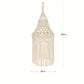 Suspension en macramé, abat-jour bohème tissé en coton, hauteur 80 cm.