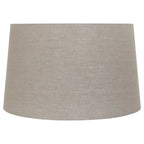 Abat-jour cylindrique en lin beige pour lampe ou lampadaire de Ø45 cm